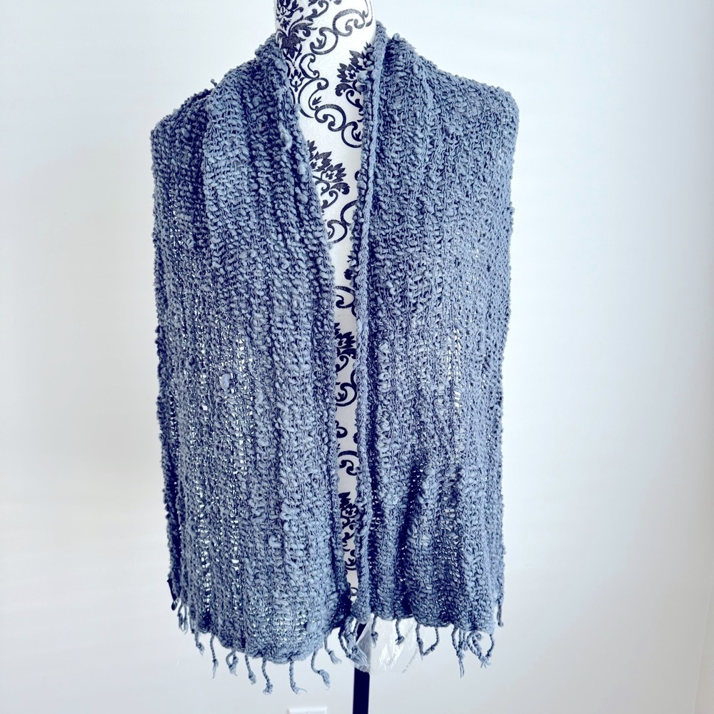 Marquet Fair Trade Sustainably Sourced 100% Cotton Handmade Scarf Thailand Blue